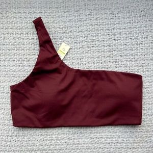 NWT ⋆ OFFLINE by aerie | GOALS One Shoulder Sports Bra — Royal Berry